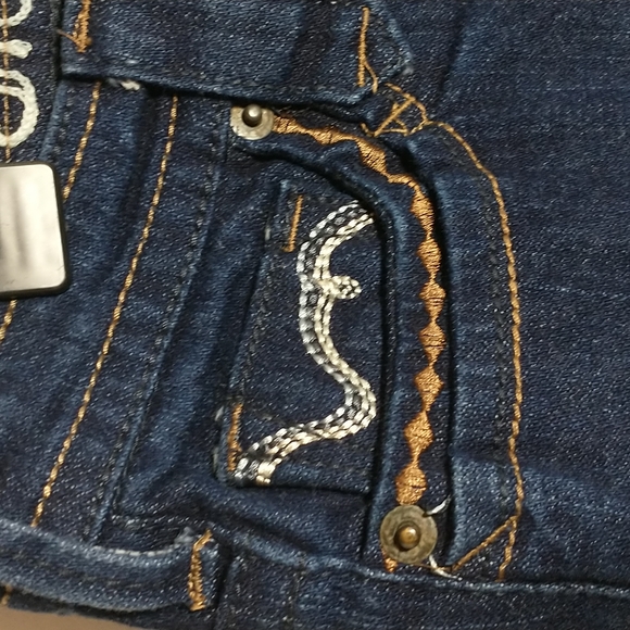 INDUSTRIAL COTTON JEAN SHORTS size 5 Juniors Women's Like New Indigo Blue - Picture 2 of 10